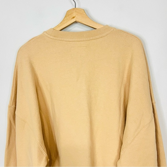 Seven Layer Tan Organic Cotton Fleece Crewneck L - Picture 5 of 7